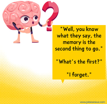 Well, you know what they say, the memory is the second thing to go. What's the first? I forget.