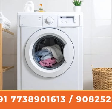 Front load washer with contact numbers for washing machine repair in jodhpur