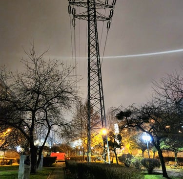 A park and high voltage line. Katowice. (c) Remigijus Šimašius