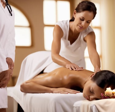 a woman in a pink dress is talking on a cell phone