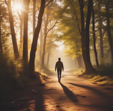 A soft, warm-toned image of a woman gently holding a rose, symbolizing healing and hope.