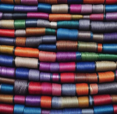 Close-up of a vibrant embroidered patch featuring a playful kangaroo hopping across a sunny landscape.