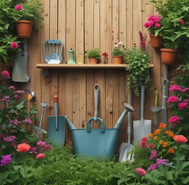 Hands misting and tending to a potted peace lily plant.