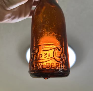 new bern amber pepsi bottle