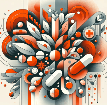 a colorful abstract art work of a flower