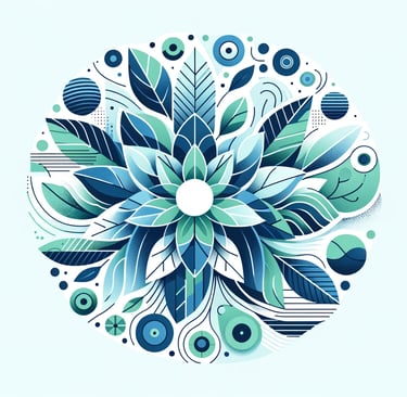a blue flower with a white background