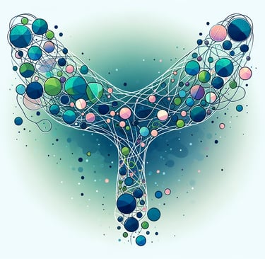 a very colorful abstract art piece with a very unique design