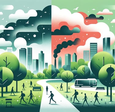 a cityscape of people walking on a city street