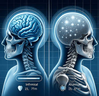 a pair of human and verteal brain scang