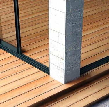 alacsony küszöbös terasz beépítés