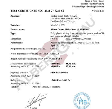 slidernext tanúsítvány 