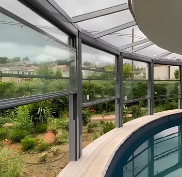 medence beüvegezés