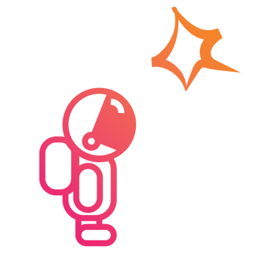 The hypnonaute logo : a cosmonaute with his star