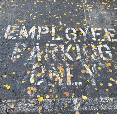 faded stencil for parking