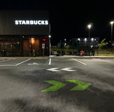 zion parking lines painted
