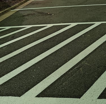 Fairfax county re-striped aisle