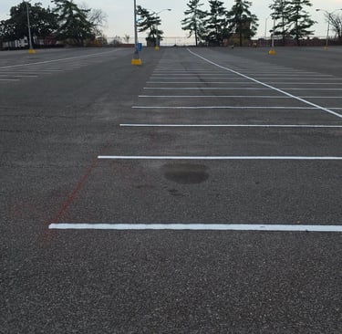 large hospital striping parking lot lines