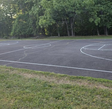 freshly restriped basketball courts in maryland