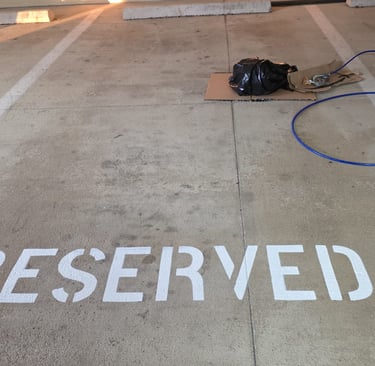 arlington city parking lines painted
