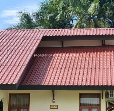 Genteng uPVC Royal Roof untuk bangunan villa pribadi di Bandung, Jawa Barat