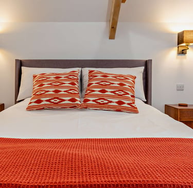 The beds in our holiday cottages in Carmarthenshire, including the king size bed in the main bedroom, have natural fillings.