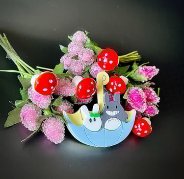 totoro broche acrylique acrylic brooch japan kawaii