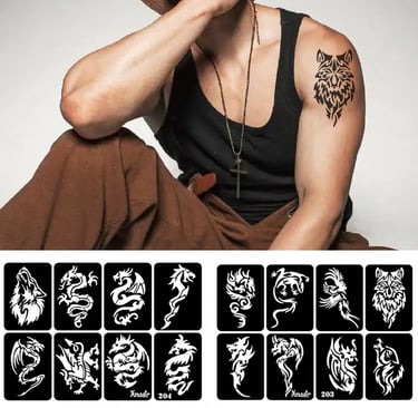 a man with a hat with an airbrush tattoo on his arm