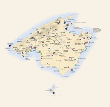 Map of Mallorca Island Spain