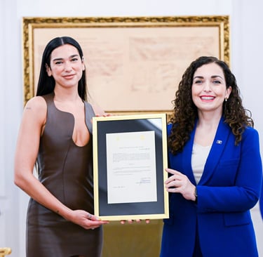 Dua Lipa has been granted Kosovan citizenship by President Vjosa Osmani.