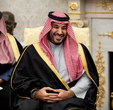 US President Donald Trump welcomes Crown Prince Mohammed bin Salman of Saudi Arabia to White House