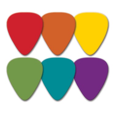 Delrin picks, colored picks