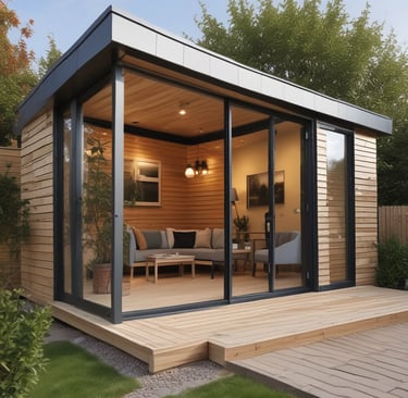 cosey chill out space for a garden room