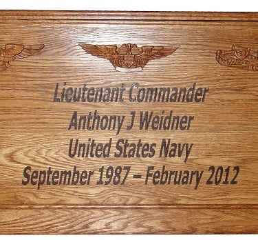 Custom Hand Crafted Oak Sea chest  with custom carvings and removable shadowbox