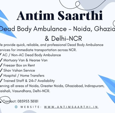 Dead body ambulance service