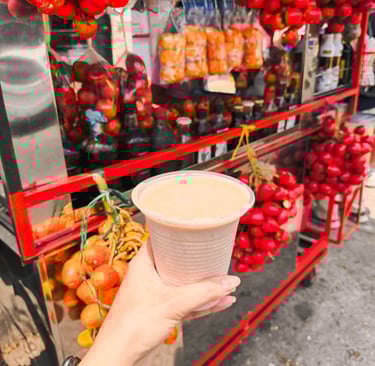 Chontaduro juice in Cali, Colombia