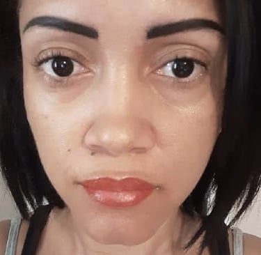 Soft blush lip color tattoo