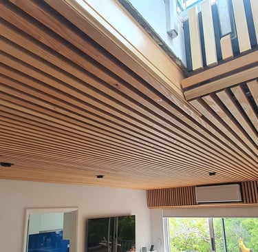 Austratus batten ceiling - Hemlock