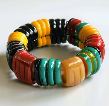Colorful Chunky Bakelite Bracelet