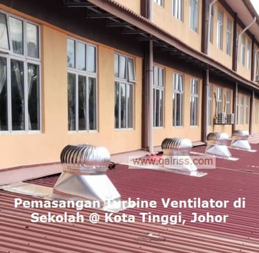 Pemasangan Turbine Ventilator di sekolah bagi hilangkan bahang
