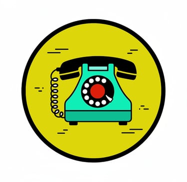 drawing of an old style phone