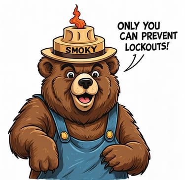 Smoked the bear saying only you can prevent lockouts