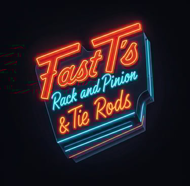 Fast T's Neon Sign for Rack and Pinion & Tie Rods