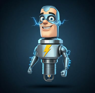 Sammy the Spark Plug Robot
