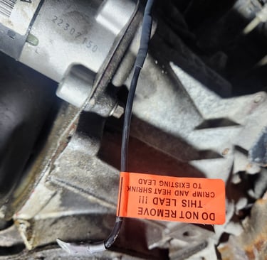 Fast T's Starter Technician crimped a new fusible link onto this starter motor that was installed on a Forg Taurus in Ankeny 