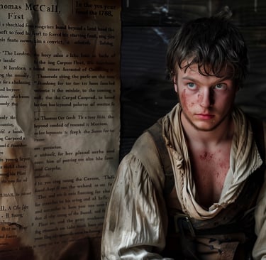 Young convict shipped from England to Australia