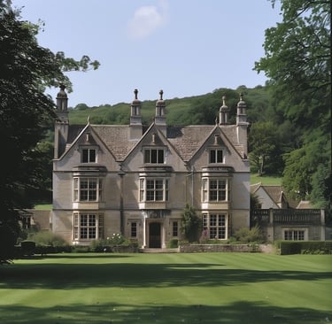 Peter Pickering's dream; an English country manor house in landscaped grounds