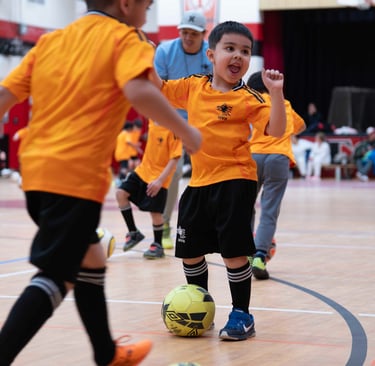 beginner soccer training for kids learning ball control in Mississauga