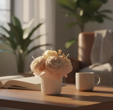Ramo de Flores de cera de Soja Natural y aromas no tóxicos como regalo del día de la madre.