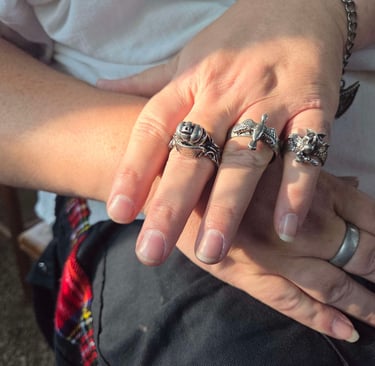 3 new pewter rings
