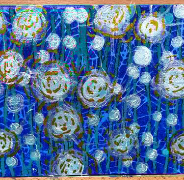 a vibrant swirled painting 
